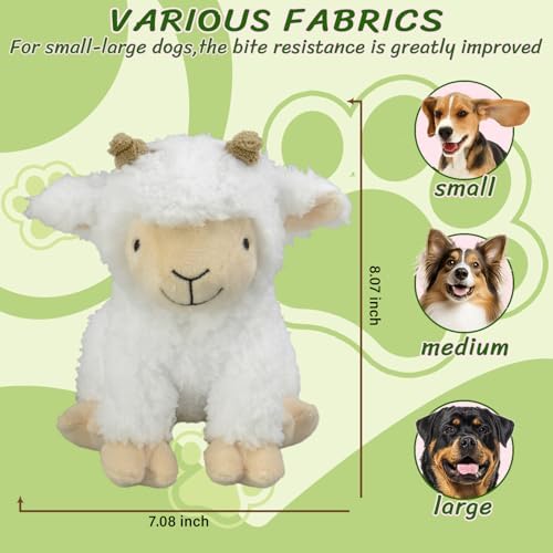 Squeaky Stuffed Sheep Dog Toys, Chew for Large Medium Small Breeds