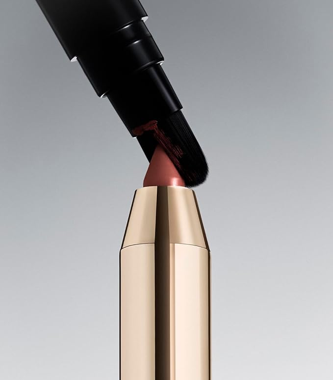 MAKE Beauty Continuum Lip Liner – Long Lasting Creamy Liner with Velvet Matte Finish – Includes Built-In Sharpener and Blending Brush – Highly Pigmented Warm Caramel Nude Lip Color – Shade, Elemental