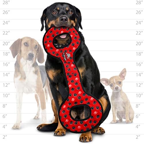 TUFFY® : 2 Pack No Stuff TugOWar Dog Toy: Ultra Durable Plush Toy with Multiple Layers & Reinforced Seams, Washable and Floats, Original Construction