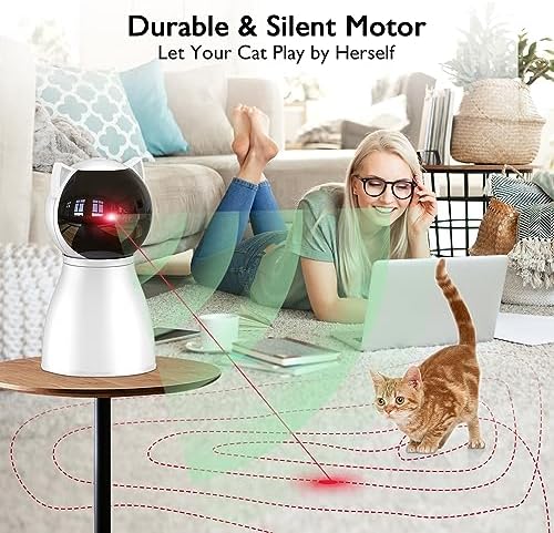Valonii Cat Toys [2025 Newly Upgraded] Real Random Trajectory Rechargeable Motion Activated Cat Laser Toy Automatic,Interactive Cat Toys for Indoor Cats/Kitten/Dogs