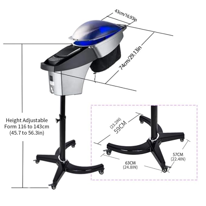 Hair Salon Professional O3 Ozone Micro Mist Hair Steamer Accelerator Color Processor Hair Care