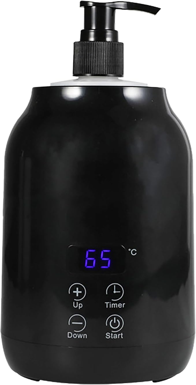 Massage Oil Warmer with LED Display Touch Control, 30 to 65℃ Temperature Adjustable, Electric Heater for Fast Heating Body Lotion Lube Gel Cream for Home Beauty SPA Salon