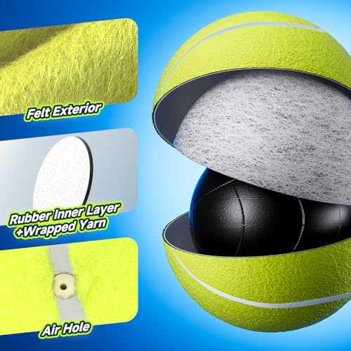 HETOO Dog Tennis Balls, Large Giant Dog Toys, Herding Ball, 9.5 Inch