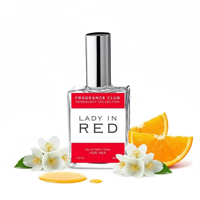 Lady In Red Women’s EDP 1.9 oz – Sensual, Elegant Luxury Inspired Fragrance – Long-Lasting Jasmine, Rose & Amber Notes – Perfect for Evening, Work, or Gifts