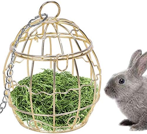 La La Pet® 2 Pack Rabbit Hay Feeder Hanging Guinea Pig Hay Feeder for Cage Bird Parrot Foraging Toys Bunny Grass Manger Holder Rack Feeding Dispenser for Small Animals Chinchilla
