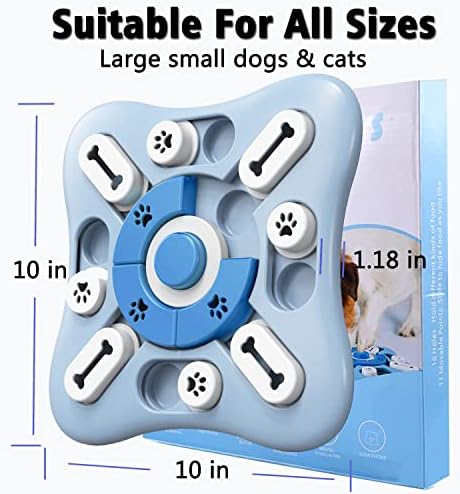 XIGOU Dog Puzzle Toys - Treat Dispensing Dog Enrichment Toys for IQ Training & Brain Stimulation - Interactive Mentally Stimulating Toy - Gifts for Puppies, Cats, Dogs