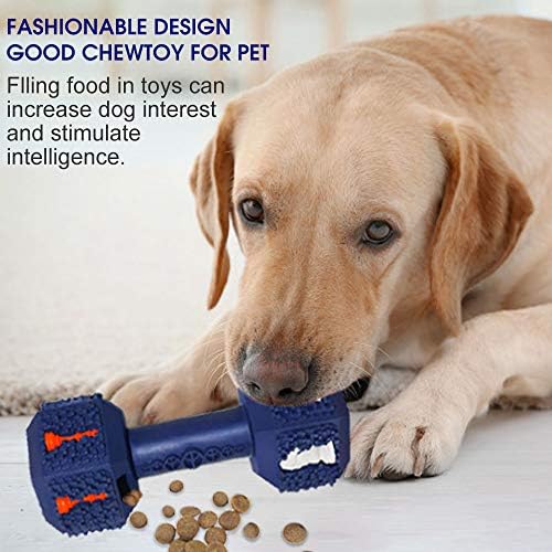 Dog Chew Toys for Aggressive Chewers Indestructible Dog Toys Tough Natural Rubber Dumbbell Toy for Small Medium Large Dogs Large Blue