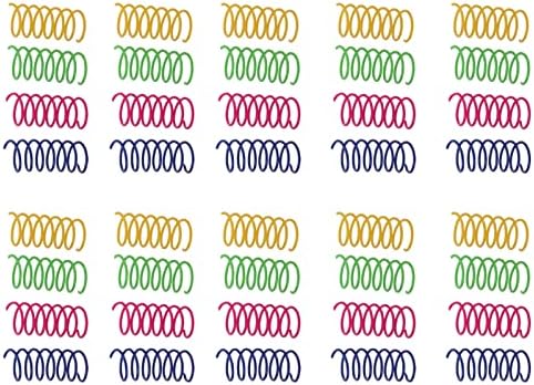 Acouto Interact with Your Feline Iend with 40pcs Bite Colorful Cat Sp Toys - Interactive Pet Toy for Cats - Cat Springs Tube Toys for Hours of Fun!
