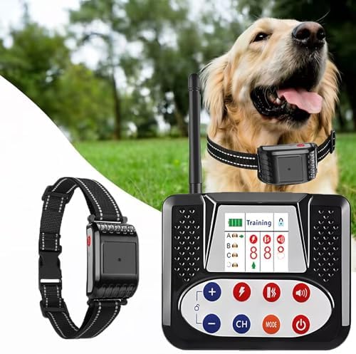 Wireless Dog Fence, 2026 Electric Dog Fence with Remote, Waterproof Training Collar Receiver, Vibration & Shock, Covers up to 856-Acre Pet Dog Fence Boundary Containment System,for1dog