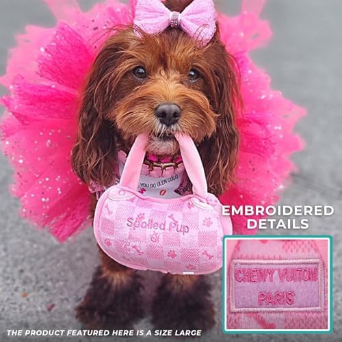 Haute Diggity Dog Chewy Vuiton Handbag Plush Dog Toy, Designer Parody Toy