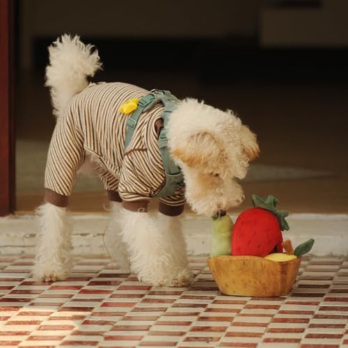 CHEWFFON Squeaky Plush Dog Toy, Lemon