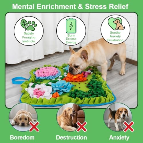 Vextronic Snuffle Mat for Dogs, Large Breed Slow Feeder Interactive Toy
