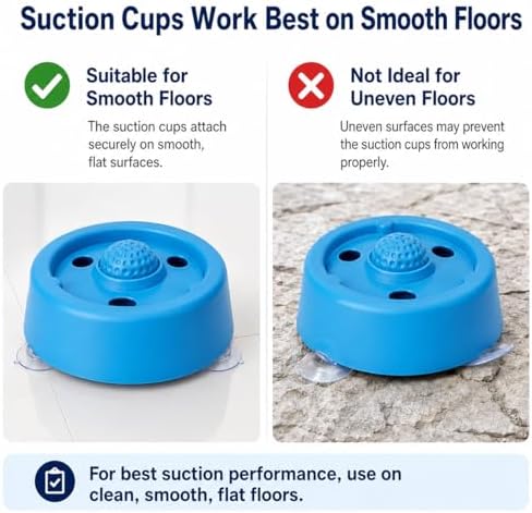 Slow Feeder Dog Bowl with Suction Cup Base, Rolling Ball Lick Enrichment Toy for Liquid Treats and Bone Broth, Interactive Feeding Dish for Small Medium Large Dogs