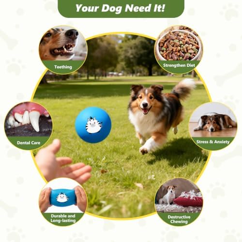 Latex Squeaky Balls for Small Dogs, 2.4" Soft Latex Squeaky Dog Ball Toys, Cute Animals Rubber Bouncy Balls, Puppy Teething Chew Toys for Small & Medium Dogs (2.4"-Set A)