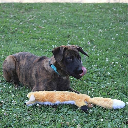SPOT Skinneeez Extreme Quilted Fox - Durable, Stuffing Free Dog Toy with 4 Layers of Diamond Stitched Fabric & 2 Squeakers- Ideal for Medium and Large Aggressive Puppies and Dogs- 23in