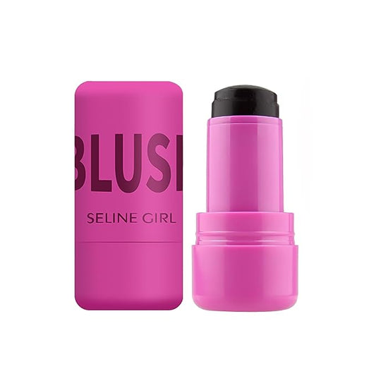 Jelly Blush Stick, Cream Blush & Tool 2-IN-1, Blendable Blushes Makeup For Eyes Lips Cheeks, Color Balm Natural and Creamy #SPLASH