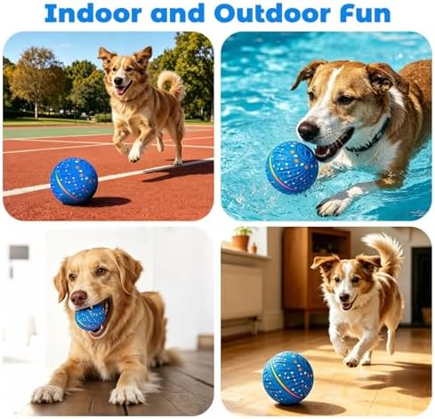 Smart Interactive Dog Toys Ball-Automatic Bouncing,3 Play Modes,E-TPU Material&Bite-Resistant,IP54 Waterproof，Automatic Rolling Balls Toy with Colorful Lights for Small Medium Dogs to Keep Them Busy