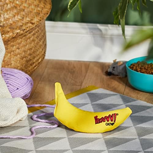 Yeowww! Catnip Chi-CAT-a Banana Toy for Cats - 7 Inches - Durable Cotton Twill - Made in the USA - Stuffed with Organically Grown Catnip