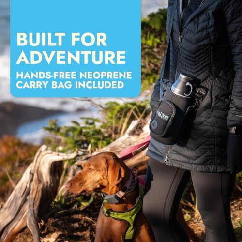 Hydropet Portable Dog Water Bottle (32 oz) - Insulated Dogs & Cats Travel Bottles, Stainless Steel - Detachable Dog Food Bowl and Water Bowl - Great for Daily Walks - Puppy Essentials & Accessories