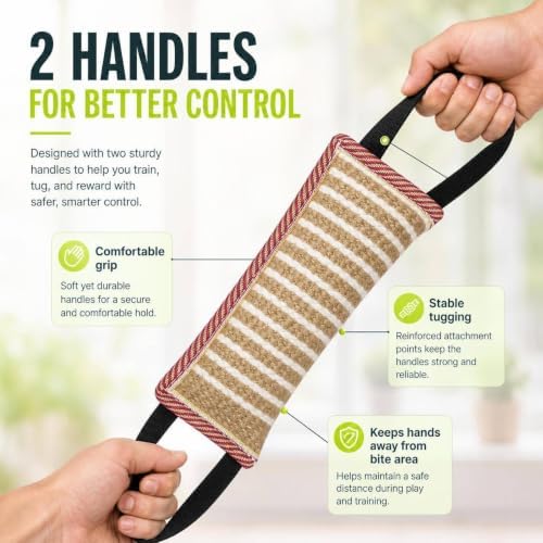 DGSL Dog Tug Toy Dog Bite Jute Pillow Pull Toy for Small and Medium Dogs
