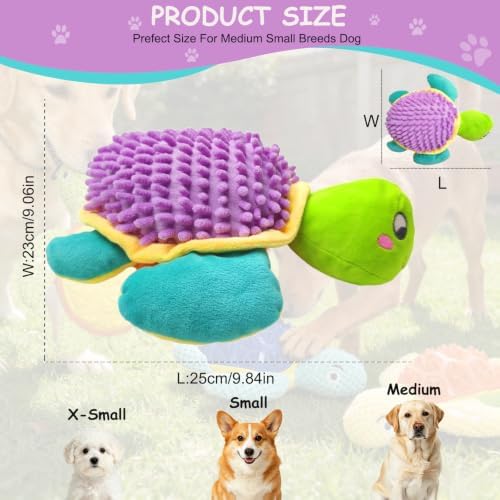 Squeaky Plush Turtle Dog Toy – Interactive Chew & Cuddle