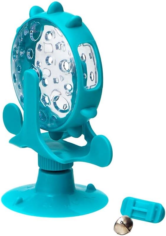 Lakeside Cat Spinning Windmill Treat Dispenser with Suction Cup