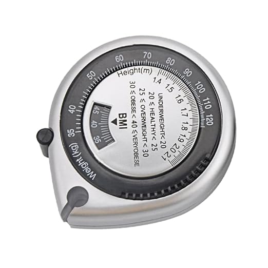 NOLITOY 1.5m Retractable Bmi Tape Measure PVC Abs Body Measuring Tool Waist Circumference Calculator Compact Design