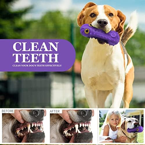 ZIKATON Dog Squeaky Toys for Aggressive Chewers, Durable Chew Toys for Large Medium Breed Dog, Dog Toys, Tough Durable Dogs Toys with Natural Rubber
