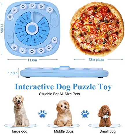 XIGOU Dog Puzzle Toys - Treat Dispensing Dog Enrichment Toys for IQ Training & Brain Stimulation - Interactive Mentally Stimulating Toy - Gifts for Puppies, Cats, Dogs