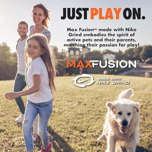 Max Fusion Cannon Dog Toy, XL, Yellow, Made with Nike Grind