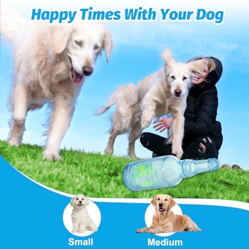Blue Water Bottle Dog Toy for Aggressive Chewers Small Medium Dogs