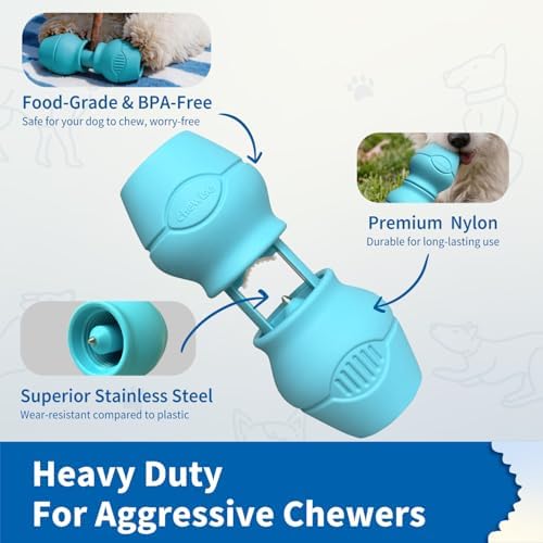 Chewise Bully Stick Holder for Dogs, Metal Teeth Dog Chew Holder