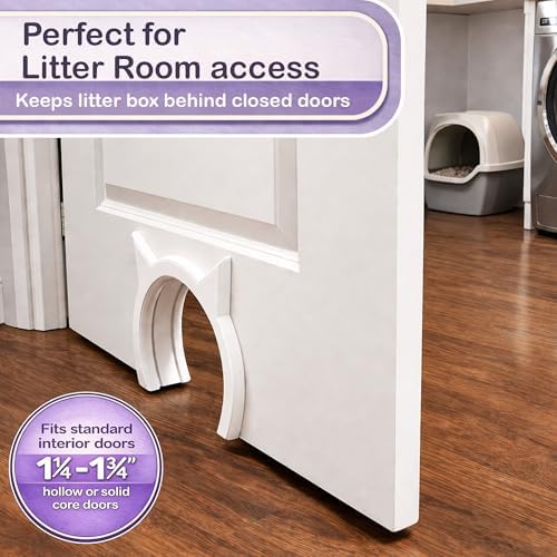 The Kitty Pass Interior Cat Door Hidden Litter Box Pet Door for cats up to 21 lbs