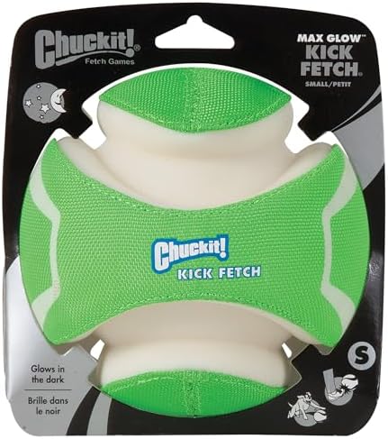 ChuckIt! Kick Fetch Dog Toy Ball, Glow In The Dark, Small