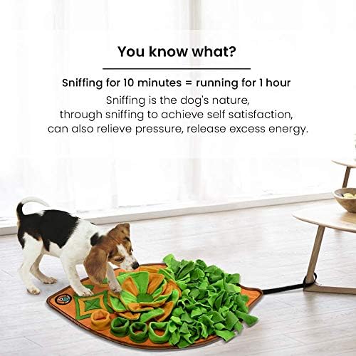 AWOOF Snuffle Mat for Dogs, Dog Cats Nosework Feeding Mat, Pet Interactive Dog Puzzle Toys Encourages Natural Foraging Skills for Training and Stress Relief
