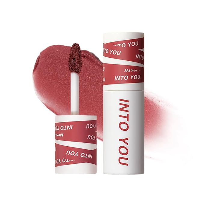 INTO YOU Matte Lipstick for Women, Matte Red Lipstick Long Lasting, Multi-Purpose for Lips and Cheek, Non-Stick Cup Not Fade Lip Stain Makeup Cosmetics Official Directly (EM07)