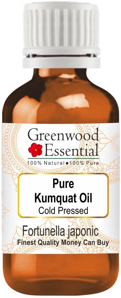 Greenwood Essential Kumquat Oil (Fortunella japonic) | Cold Pressed | Natural | Undiluted | For Diluting Essential Oils | For Skin & Massage | Men & Women | 30ml (1 oz)