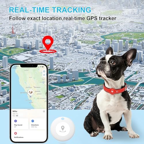 New GPS Tracker for Dogs: Smart Pet Collar with Real-Time Tracking,No Monthly Fee/Subscription (iOS & Android) Waterproof, Anti-Lost,365-Day Long Battery Life GPS Tracker Dog Collar(Tracker Included)