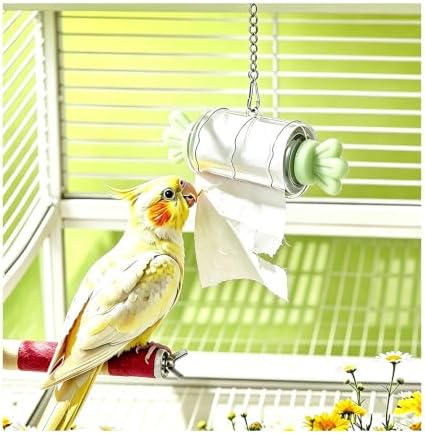 Bird Shredding Toy with Paper Roll for Cockatiels Conures Parakeets