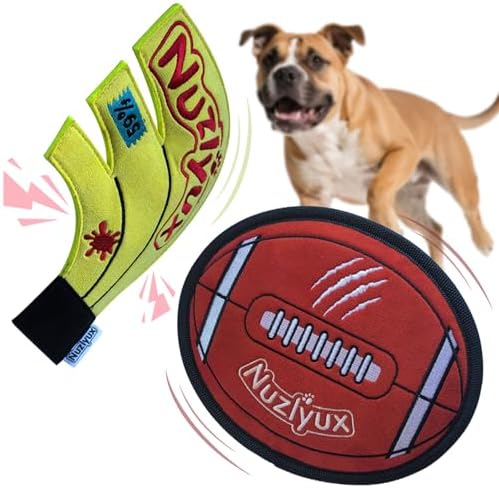 Squeaky Flying Discs for Small Med Dogs 2-Pack Fetch Gear