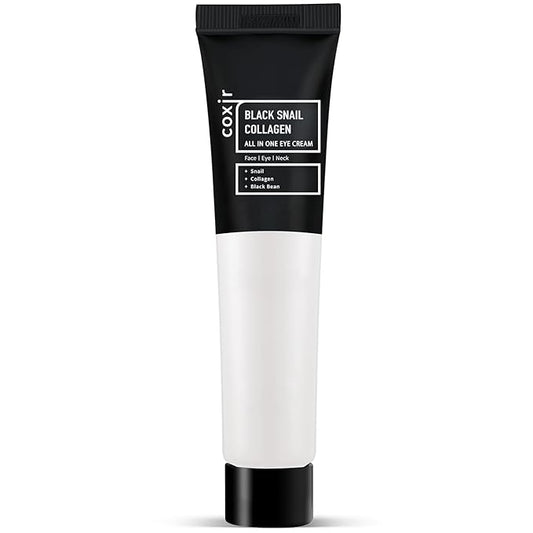 coxir BLACK SNAIL COLLAGEN ALL IN ONE EYE CREAM for eye, neck and face |Black Rice, Collagen| Paraben Free, Cruelty Free, korean skincare, Christmas Stocking Stuffers [30ml/1.01 fl.oz]