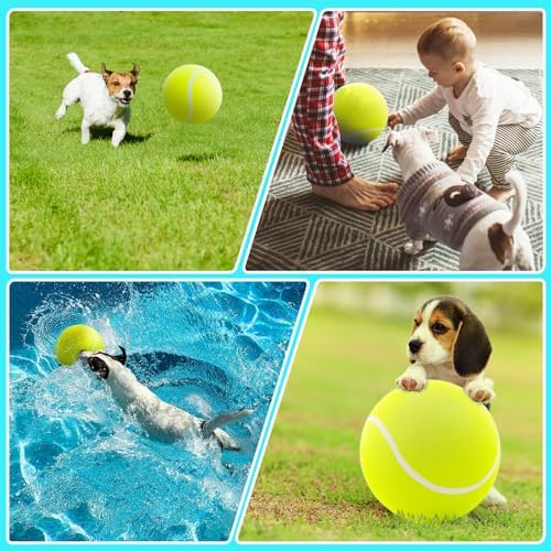 Banfeng Giant 8" Dog Tennis Ball Big Pet Toys Outdoor Sport Ball Interactive Toy for Small Medium Larger Dag(Yellow)