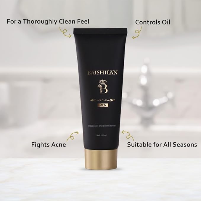 Daily Energizing Facial Cleanser - Deeply cleanses, Oil control，restores dry,Men's only，tired skin, Suitable for all skin types