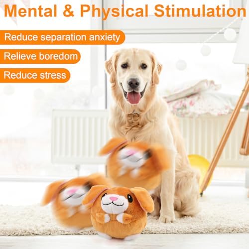Mity rain Interactive Dog Toys with Thicken Plush, Moving Dog Toy