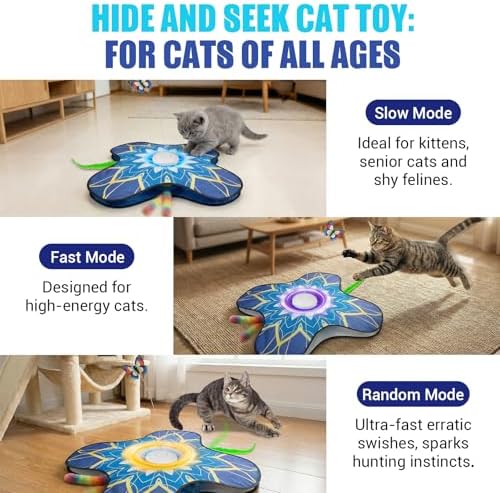 Interactive Cat Toys For Indoor Cats, Rechargeable Touch Automatic Cat Toy