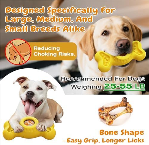 KADTC 3-in-1 Frozen Treat, Lick, Tough Chew Dog Toy for Medium/Large Dogs