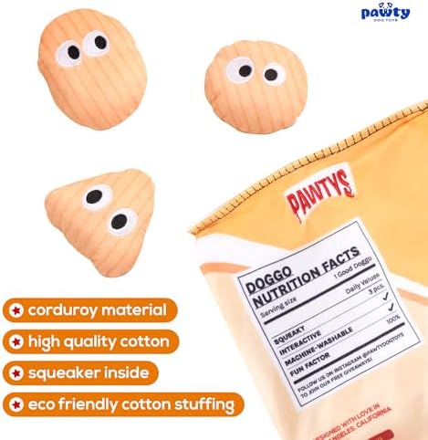 PAWTATO Chips - Interactive Plush Snuffle Dog Toy with Crinkle Paper - Hide and Seek Snuffle Puzzle Dog Toy - Dog Enrichichment - Mental Stimulation Stress Relief - Durable Tough