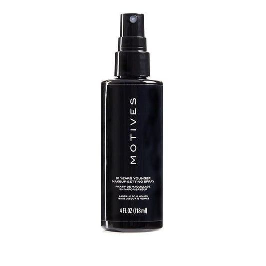 Motives 10 Years Younger Makeup Setting Spray - Long-Lasting Hold, Minimizes Slippage, Flawless Finish, Minimizes Pores, Lines, Wrinkles & Scars, Makeup Setting Spray, Oil-Free, 4 fl. oz