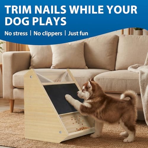 Dog Nail Scratch Board with Treat: 2PCS Replaceable Sandpaper