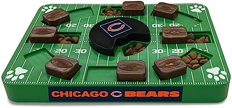 Pets First NFL Chicago Bears Puzzle Toy, Puzzle Treat Dog Toy, Interactive Dog Treat Toy, Dog Puzzle